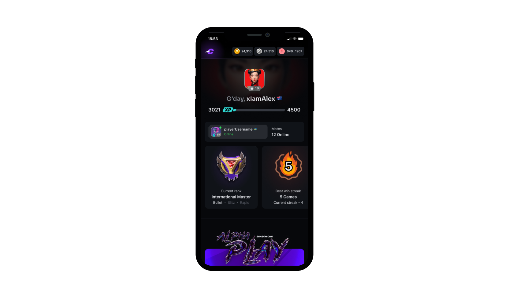 A mobile screen presenting in-app progress bars.