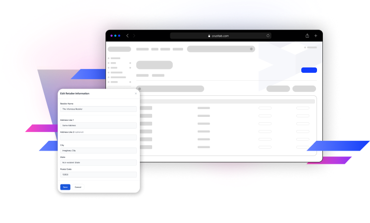 Lottery omnichannel user management mockup